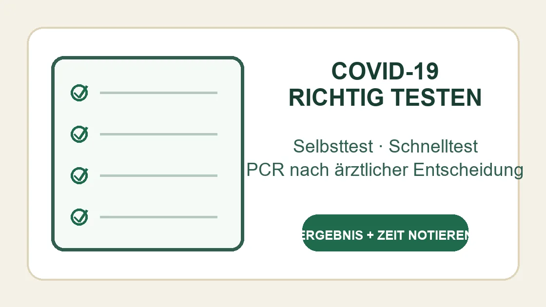 Bauchschmerzen bei Corona – Selbsttest, Schnelltest und PCR nach Situation einordnen.