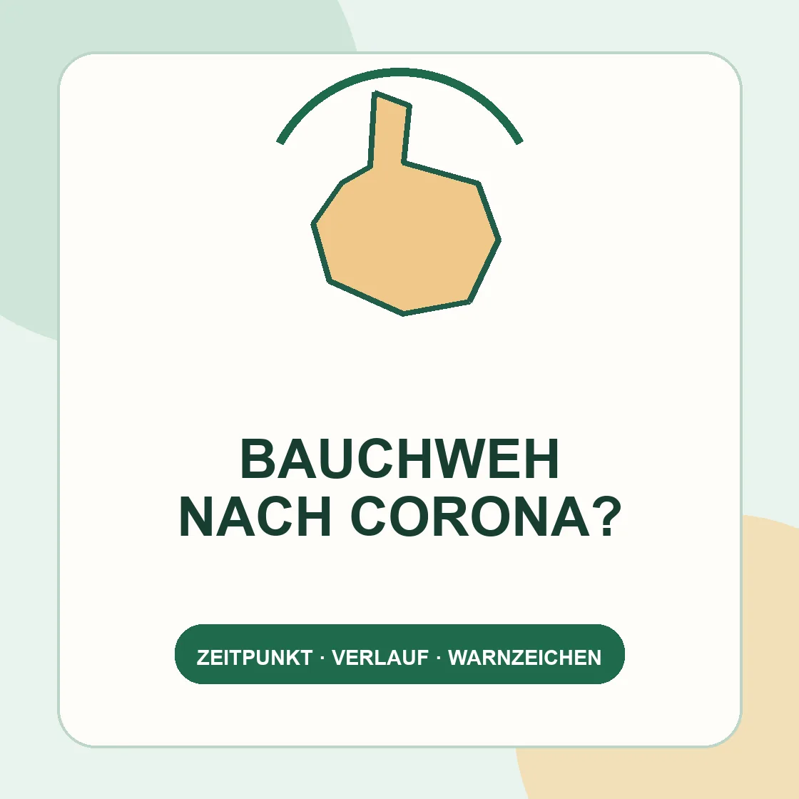 Bauchschmerzen nach Corona – Magenzeichnung mit der Frage Bauchweh nach Corona.