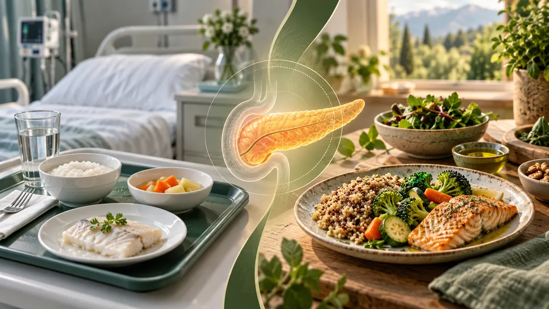 Bauchspeicheldrüse Ernährung – Krankenhauskost und ausgewogene Mahlzeit bei akuter und chronischer Pankreatitis.