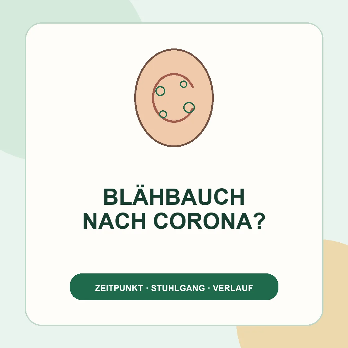 Corona Blähungen – Bauchzeichnung mit der Frage nach einem Blähbauch nach COVID-19.