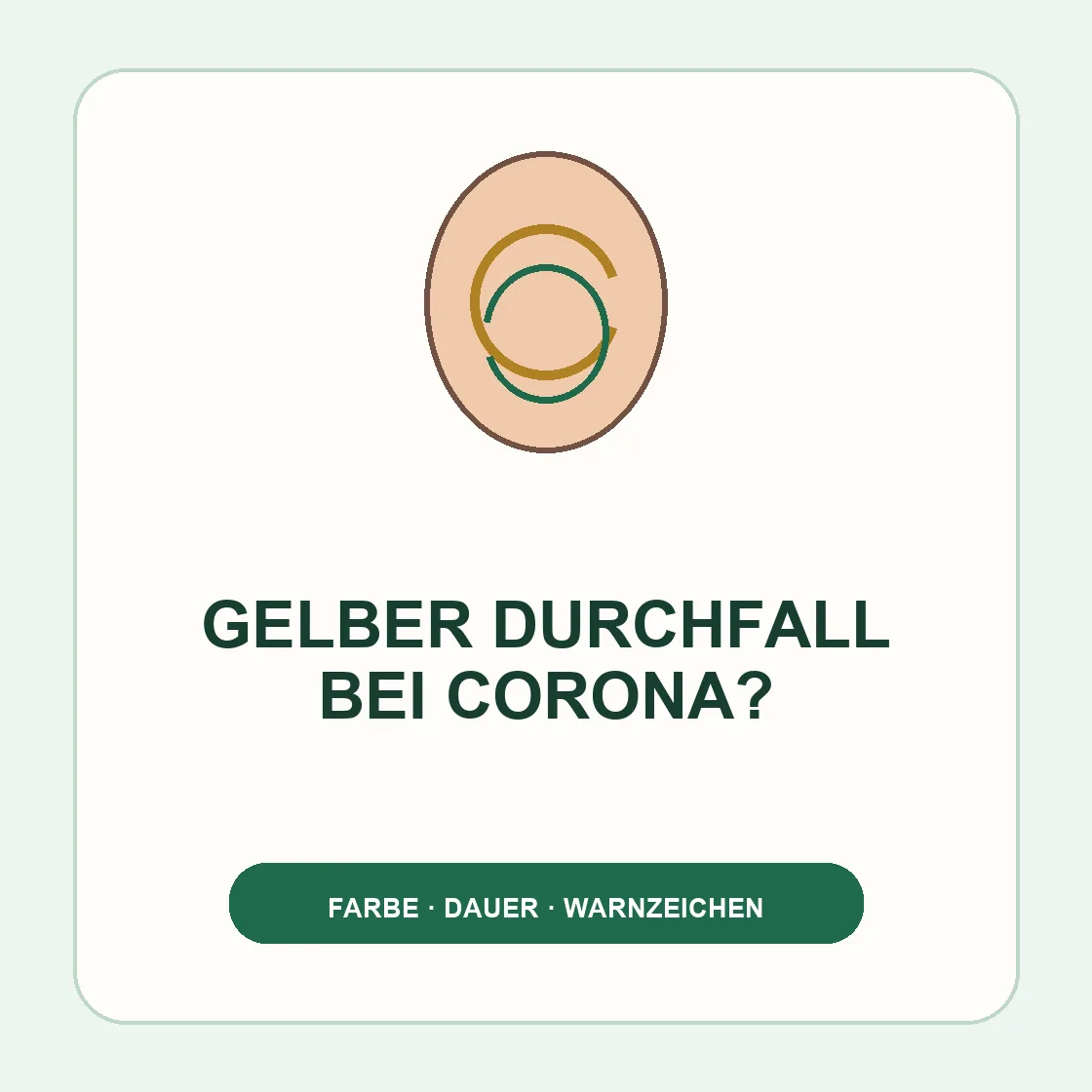 Corona gelber Durchfall – Illustration zur Einordnung von Stuhlfarbe und Beschwerden.