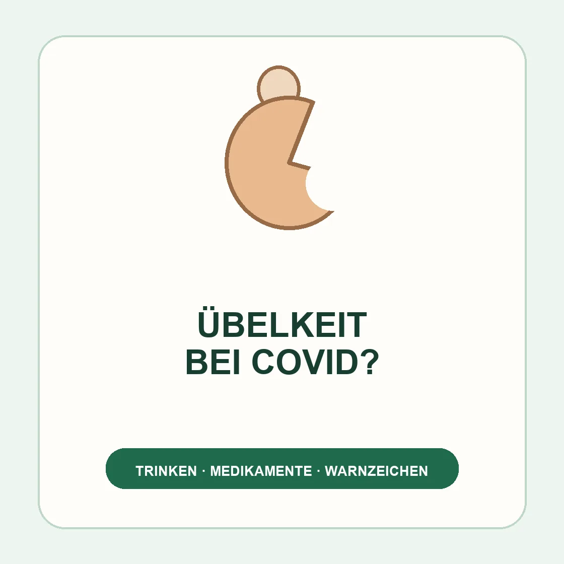 COVID Übelkeit – Illustration zur Einordnung von Übelkeit während einer Infektion.
