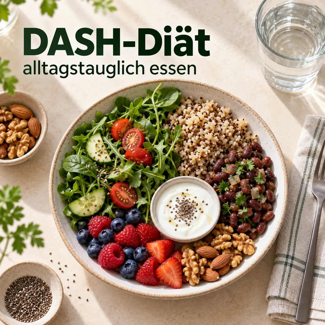 dash diät – Gemüse, Bohnen, Vollkorn und Titel DASH-Diät