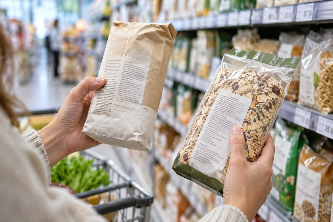 Glutenfreie Ernährung – Einkauf mit klar gekennzeichneten Grundnahrungsmitteln