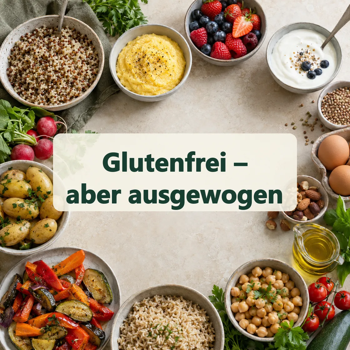 Glutenfreie Ernährung – ausgewogene Mahlzeit mit Hirse, Gemüse und Hülsenfrüchten