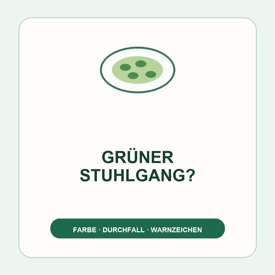 Grüner Stuhlgang Corona – Illustration zur Einordnung einer grünen Stuhlfarbe.