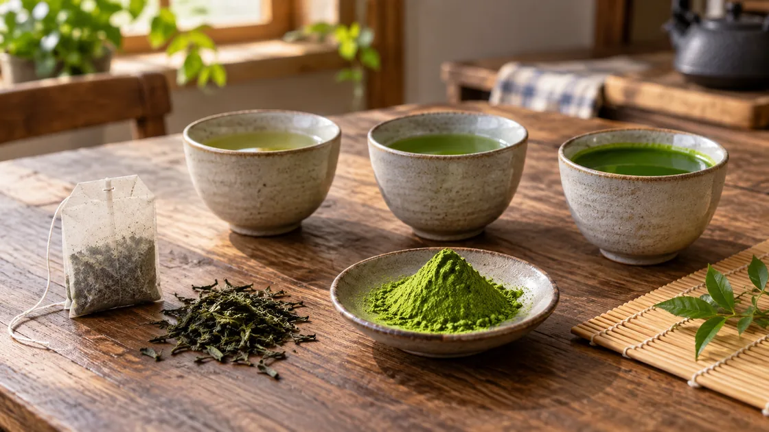grüner tee gesund – Teebeutel, lose Blätter und Matcha im Vergleich