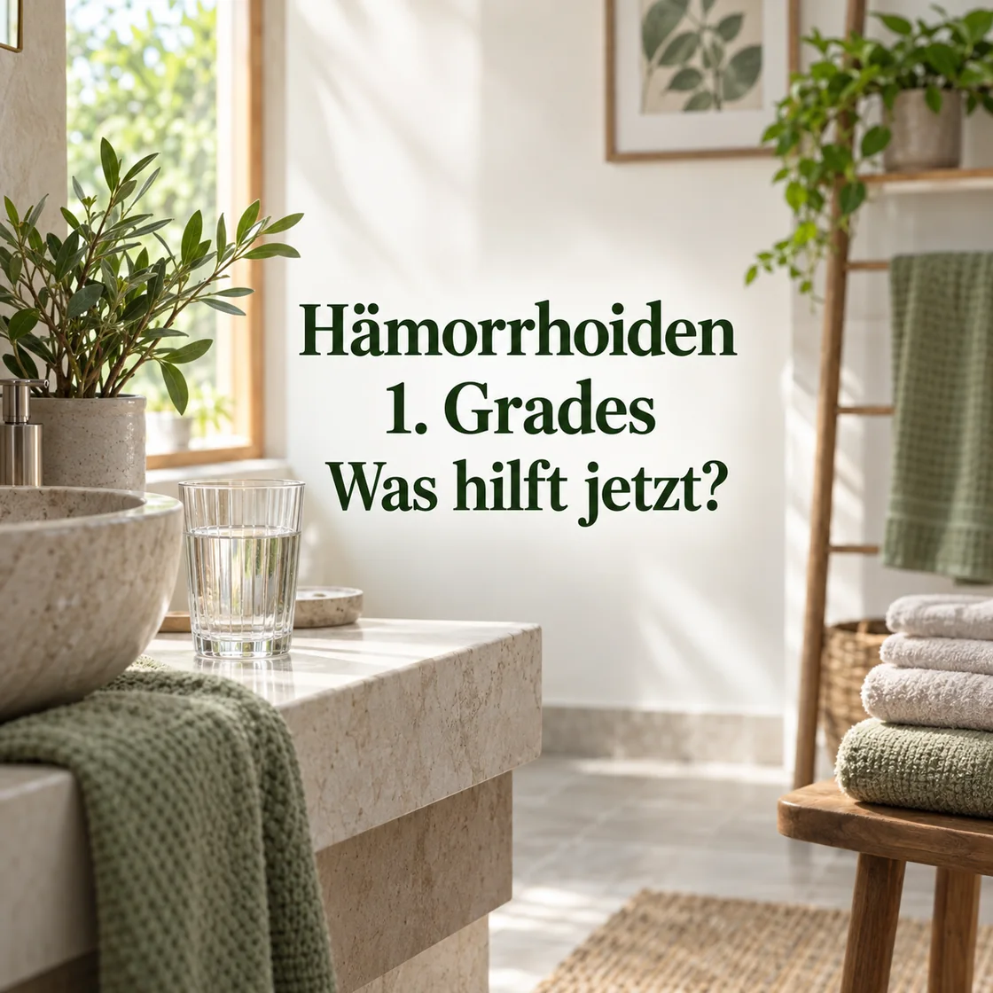 hämorrhoiden 1 grades – ruhiges Badezimmer mit der Frage nach passender Hilfe