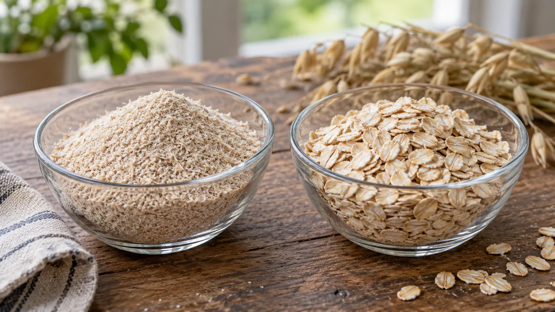 Haferkleie gesund: feine Kleie neben ganzen Haferflocken