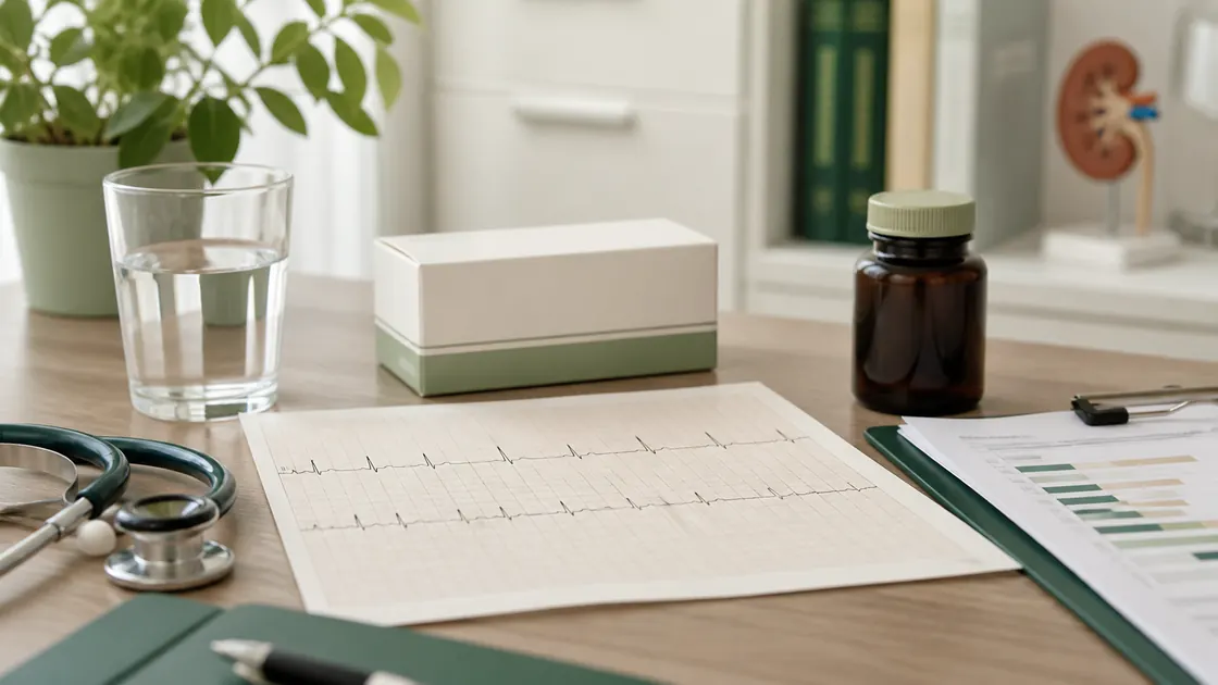 Kaliummangel Übergewicht – EKG, Laborbericht und Präparate vor einer kontrollierten Behandlung.
