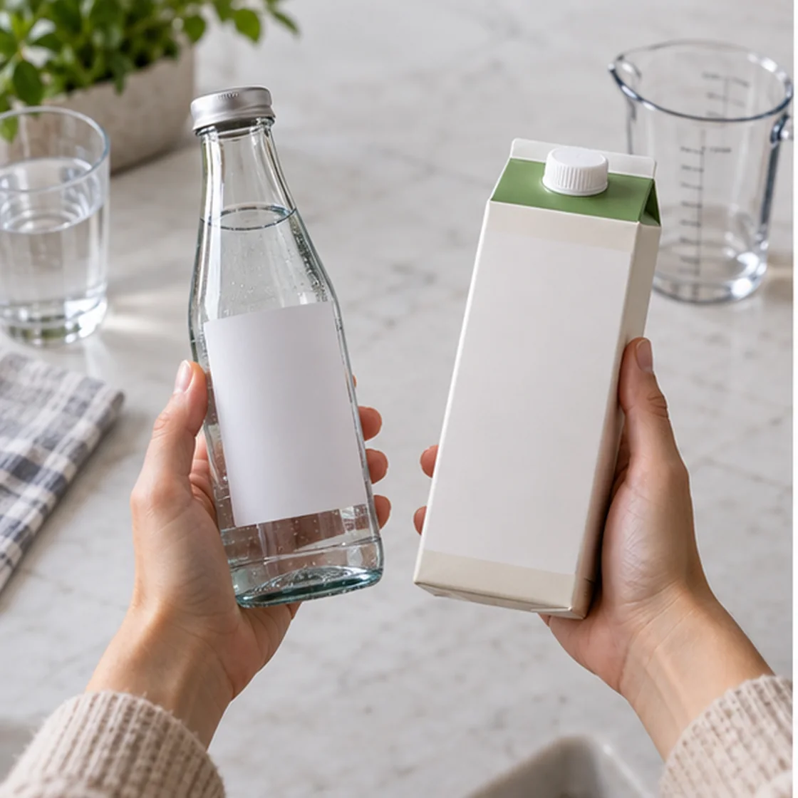 Kalzium Lebensmittel – Etiketten von Mineralwasser und Pflanzendrink vergleichen