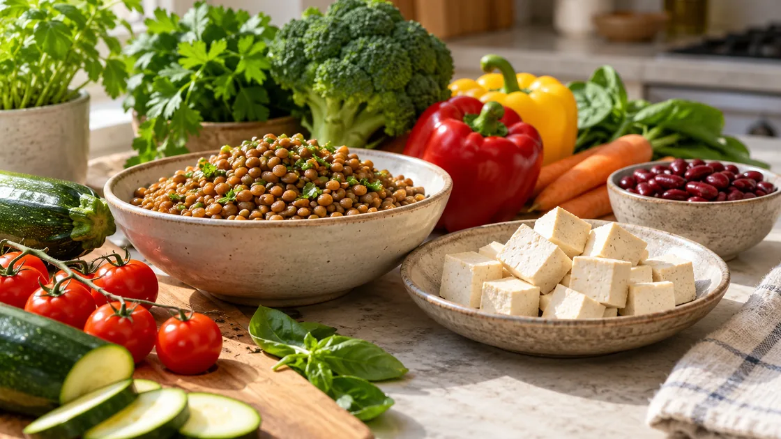 lebensmittel mit viel eiweiß und wenig fett – Linsen, Tofu und gegarte Hülsenfrüchte