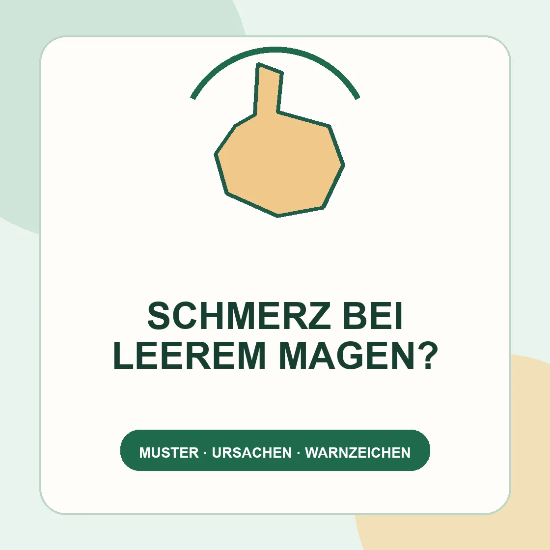 Magenschmerzen bei leerem Magen – Magenzeichnung mit der Frage Schmerz bei leerem Magen.