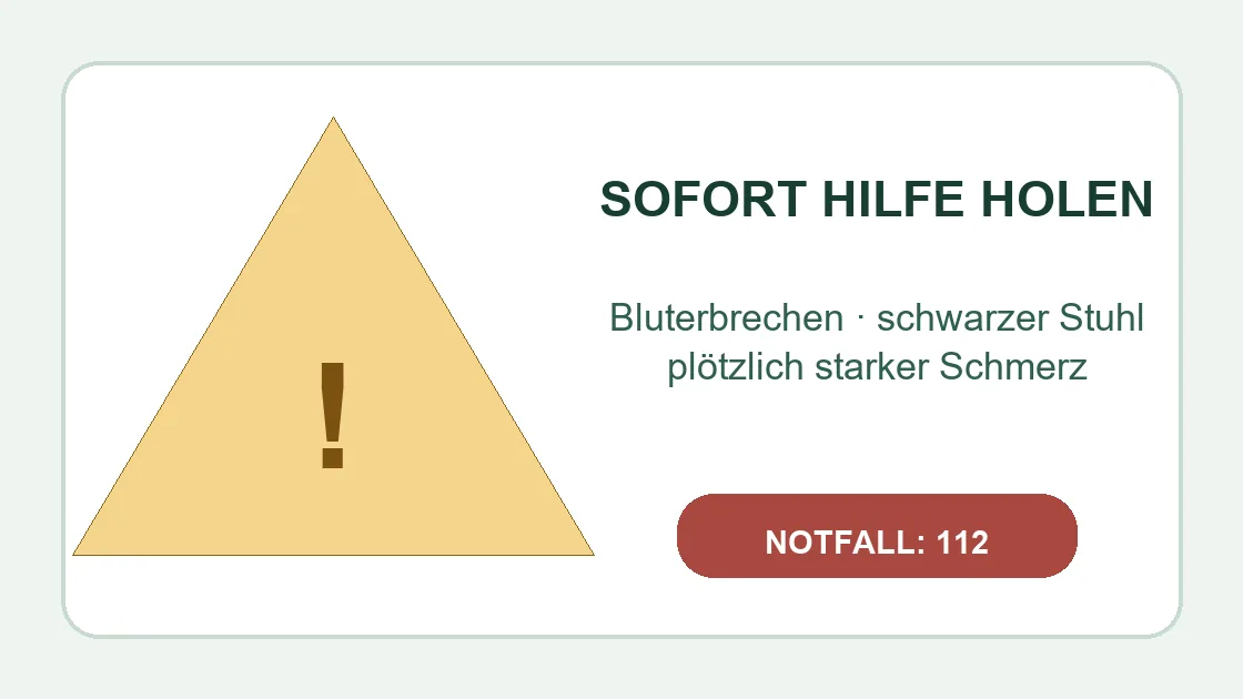 Magenschmerzen bei leerem Magen – Blutungszeichen und plötzlich starke Schmerzen als Notfall erkennen.