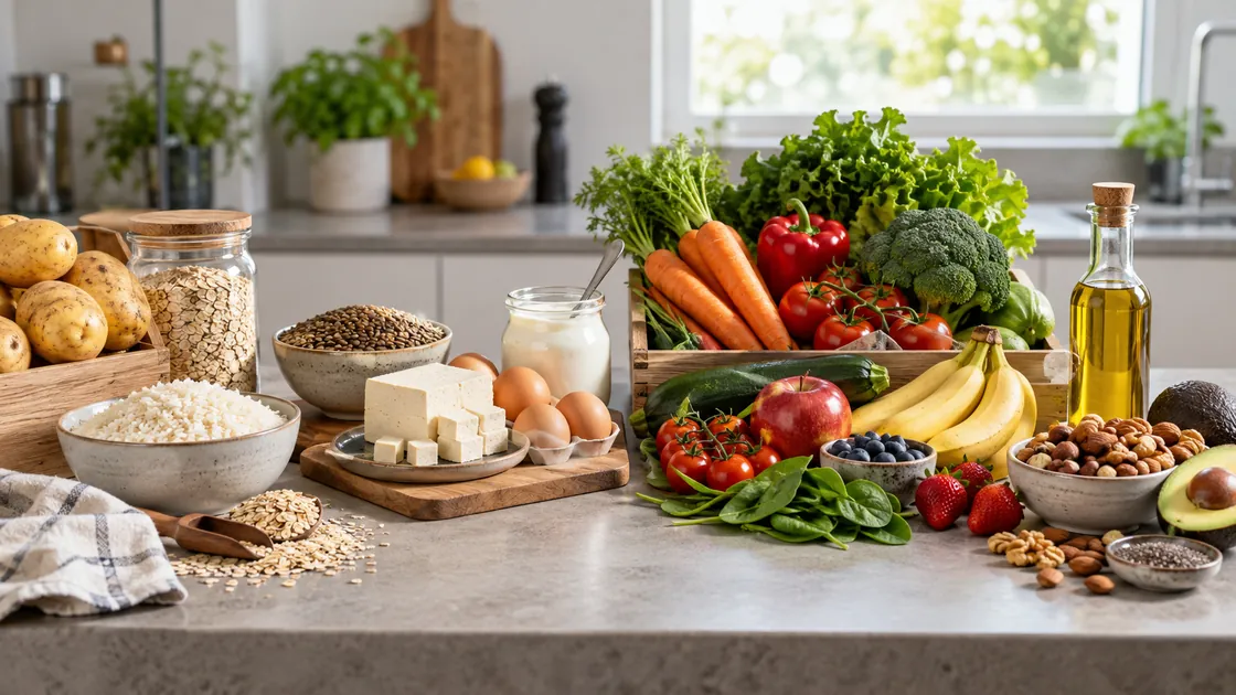 Massephase Ernährungsplan – Kohlenhydrate, Protein, Gemüse, Obst und Fettquellen als Mahlzeitenbausteine kombinieren.