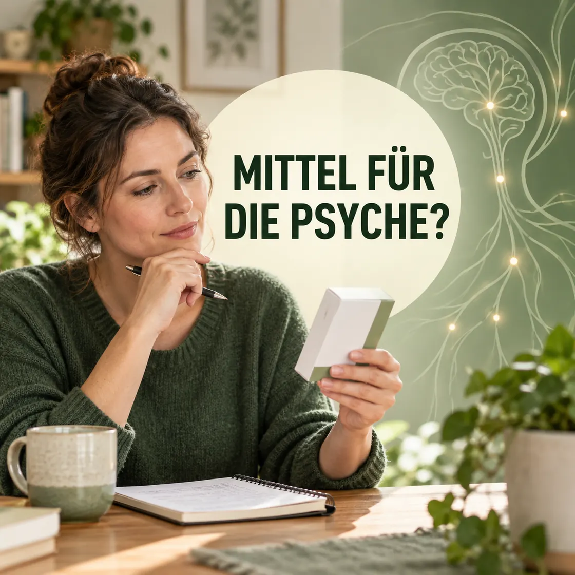 Psyche und Nerven stärken Medikament – Arzneimittel, Johanniskraut und Gesprächsnotizen im Überblick.