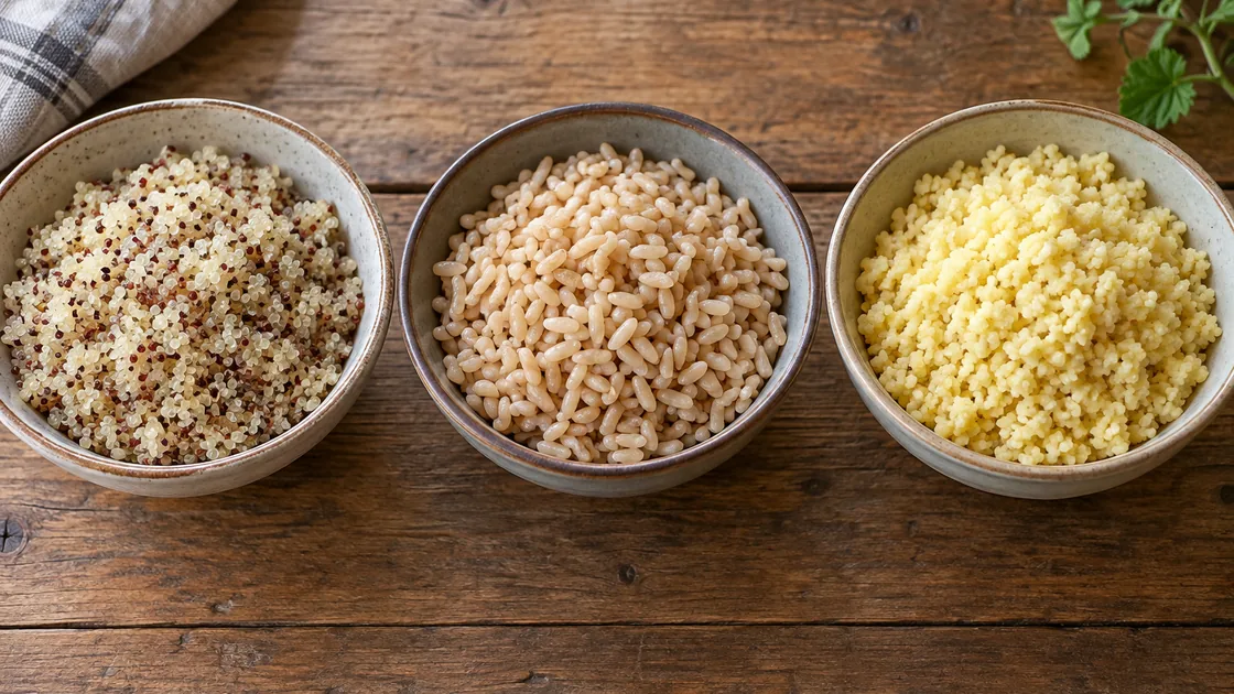 Quinoa gesund: Quinoa, Reis und Hirse als Beilagen im Vergleich