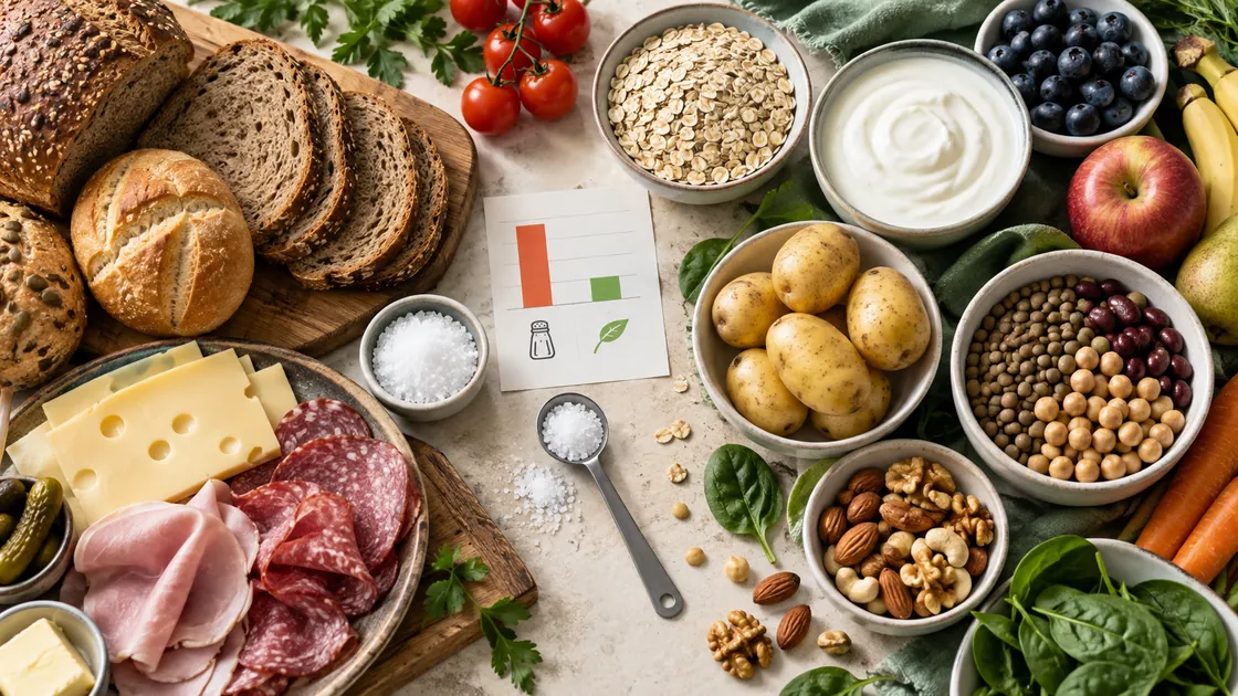 Salzarme Ernährung – häufige Salzquellen und naturbelassene Lebensmittel im Vergleich.