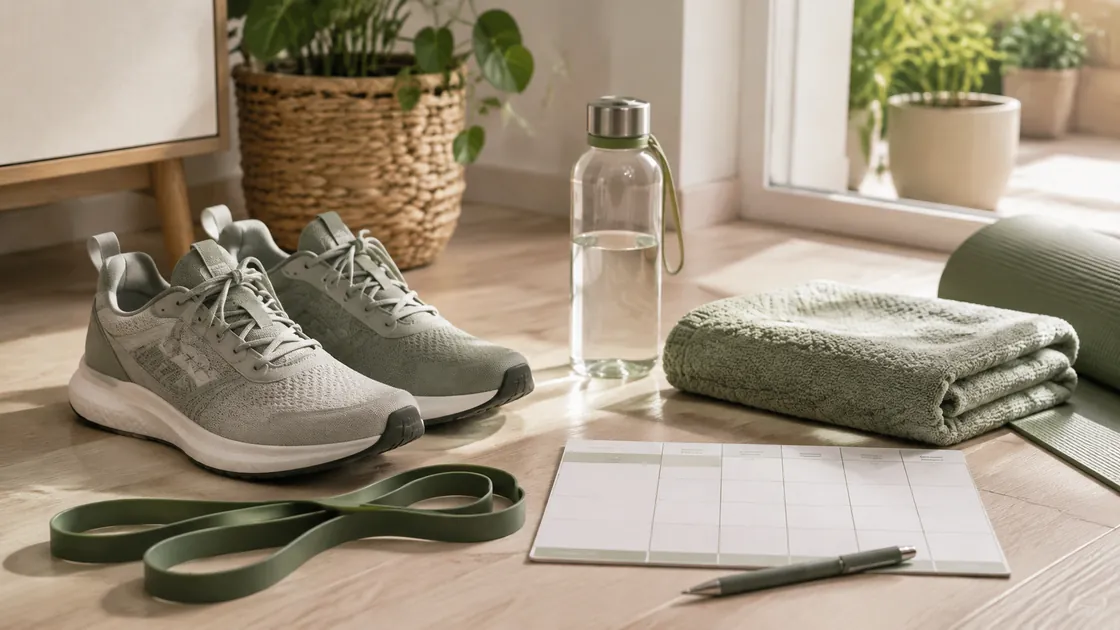 Schnell 5 kg abnehmen – Schuhe, Widerstandsband, Wasser und Wochenplan für Bewegung.