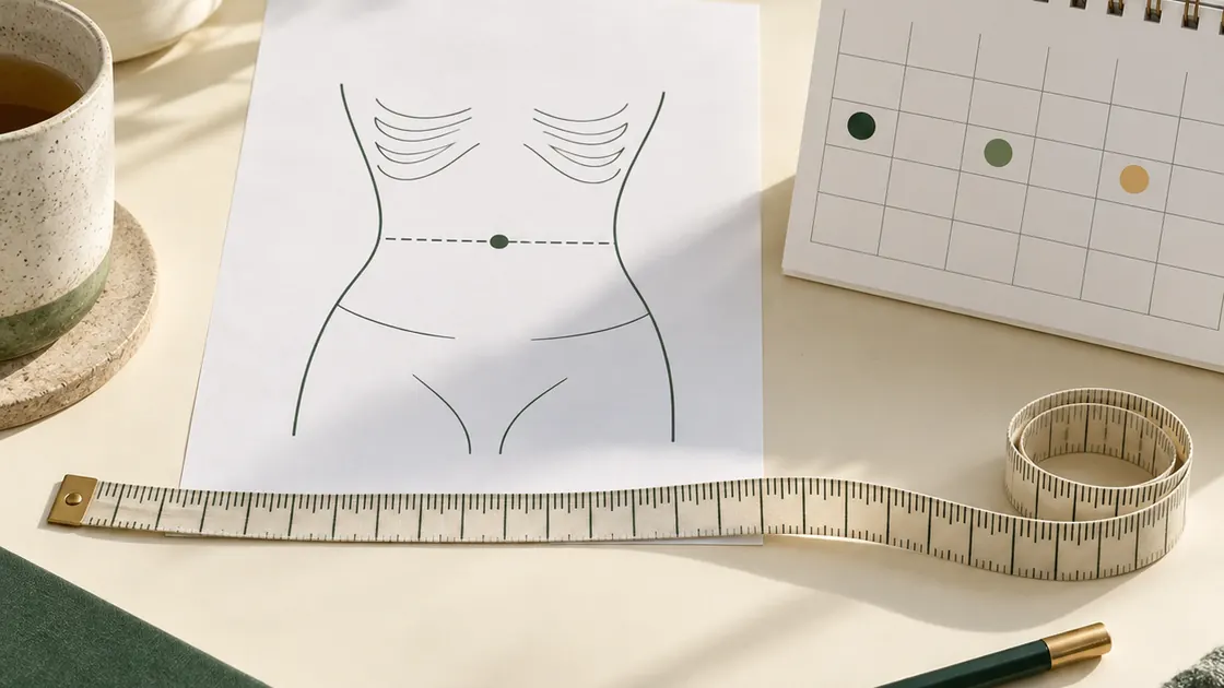 Schnell abnehmen am Bauch in 2 Wochen – gleichbleibende Bauchumfangsmessung mit Maßband und drei Terminen.