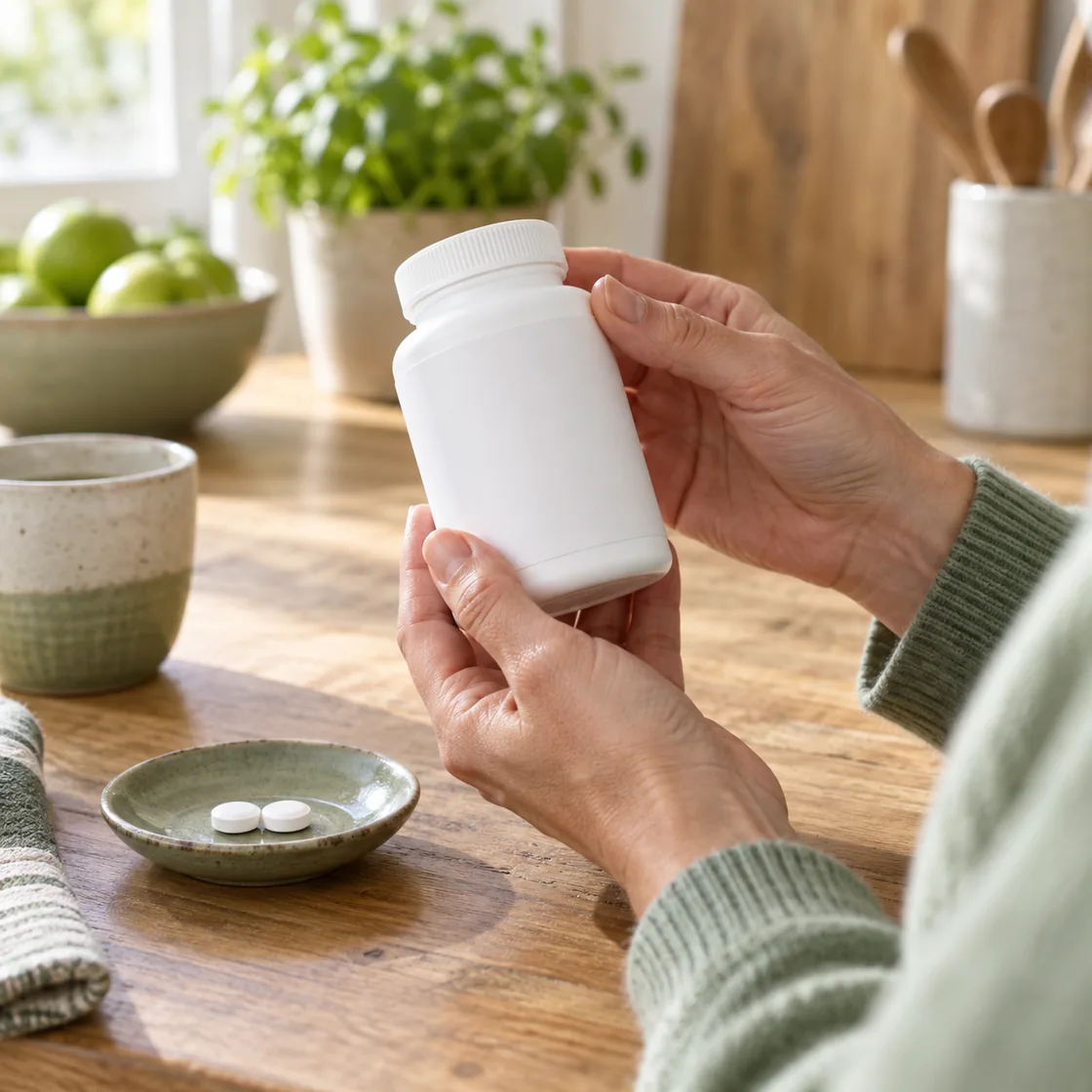 schüssler salze abnehmen – leere Produktverpackung in Händen