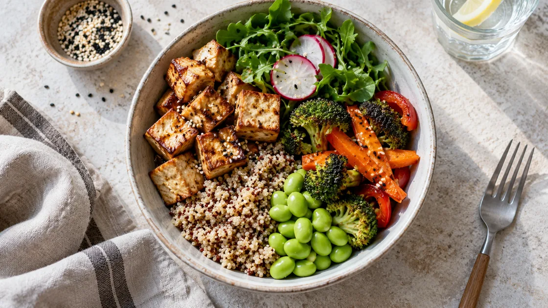 Soja gesund: Tofu und Edamame in einer ausgewogenen Mahlzeit