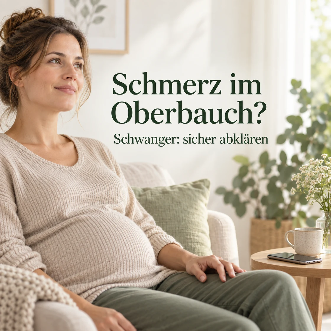 stechende schmerzen oberbauch schwangerschaft – ruhige Schwangere mit redaktioneller Frage