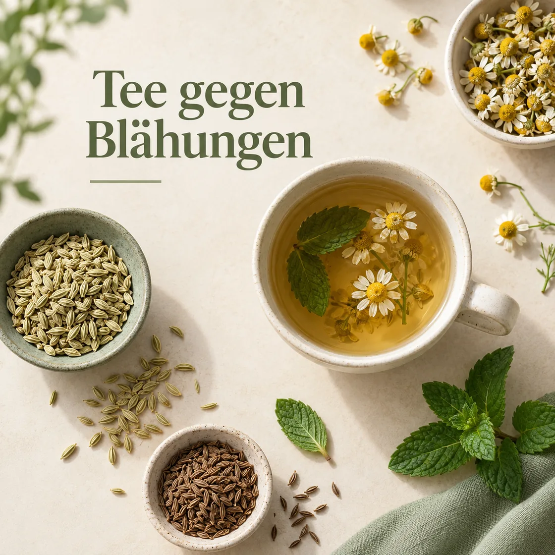 tee gegen blähungen – Kräutertee mit Fenchel, Kümmel, Kamille und Minze