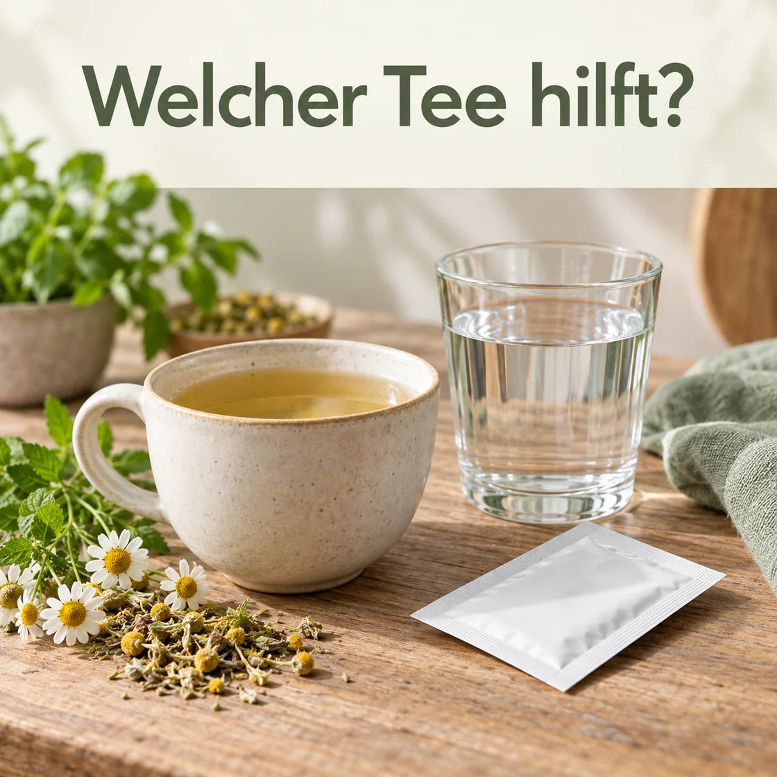 tee gegen durchfall – milder Tee, Wasser und Elektrolytpulver zur Auswahl