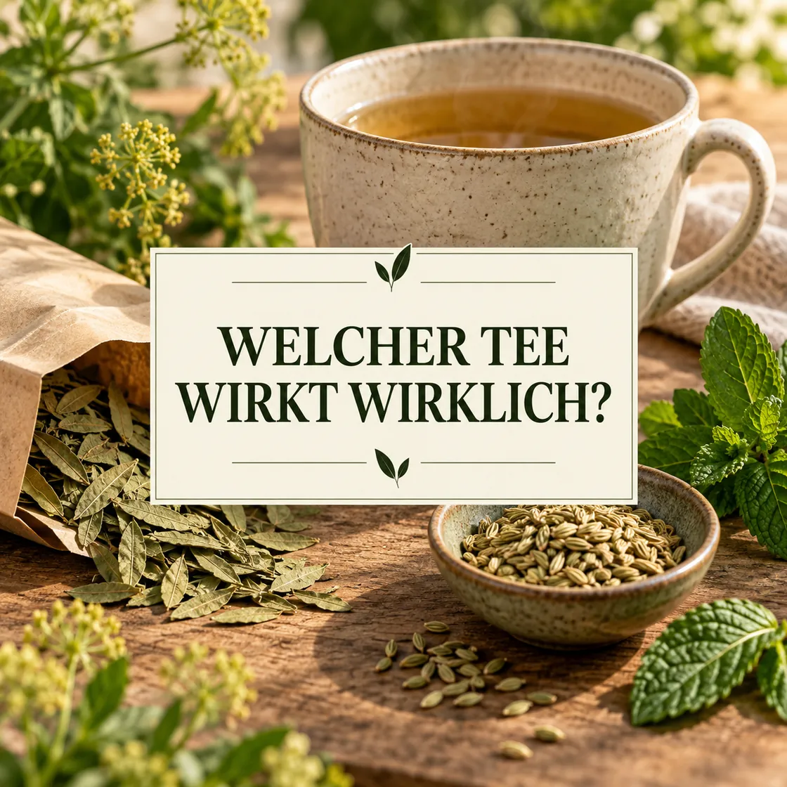 Tee gegen Verstopfung – Kräutertee mit Sennesblättern, Fenchelsamen und dem Hinweis Welcher Tee wirkt wirklich.