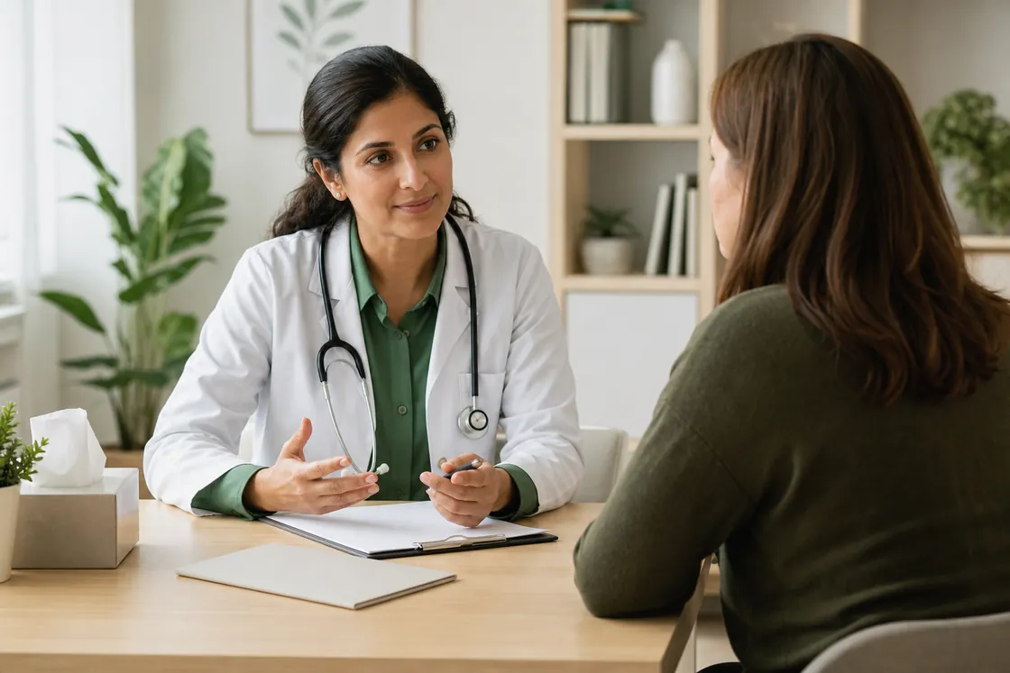 Hämorrhoiden Hausmittel Honig – vertrauliches ärztliches Gespräch über Analbeschwerden und Blutungen.