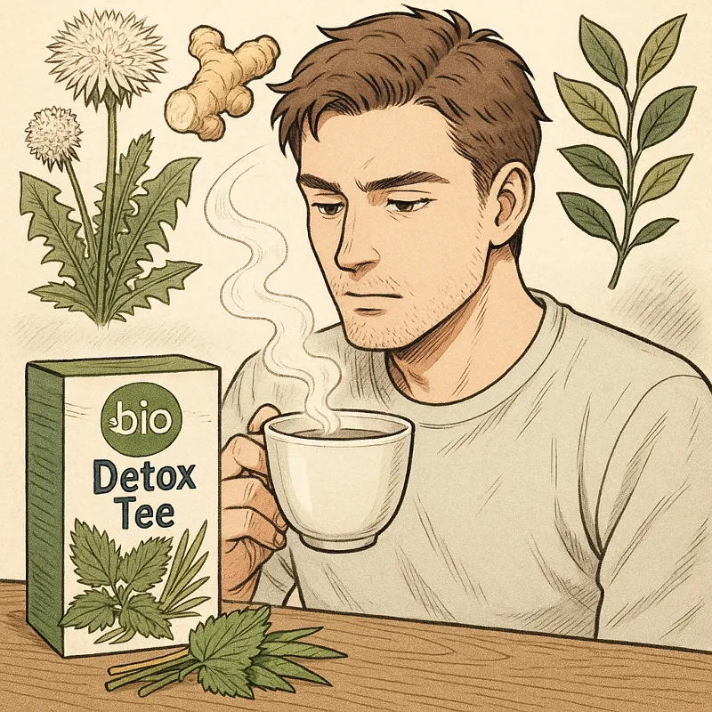 Detox-Tee und -Kapseln