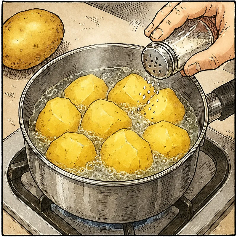 Gekochte Salzkartoffeln