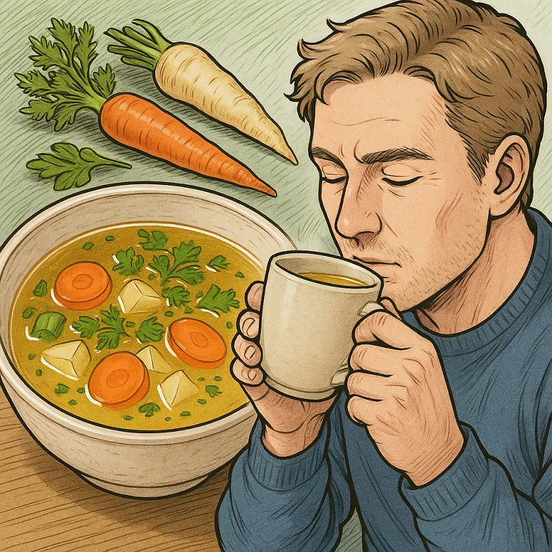 Durchfall Ernährung Hausgemachte Brühe als Grundlage