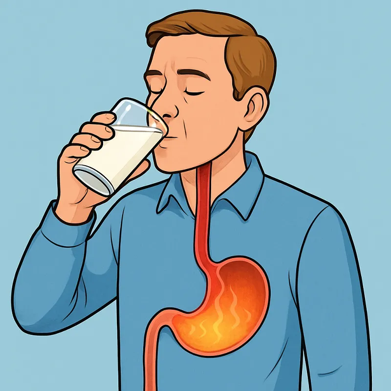 Hausmittel gegen Sodbrennen Milch als kurzfristige Lösung