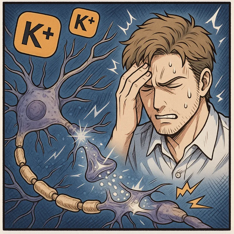 Neurologische Auswirkungen des Kaliumdefizits