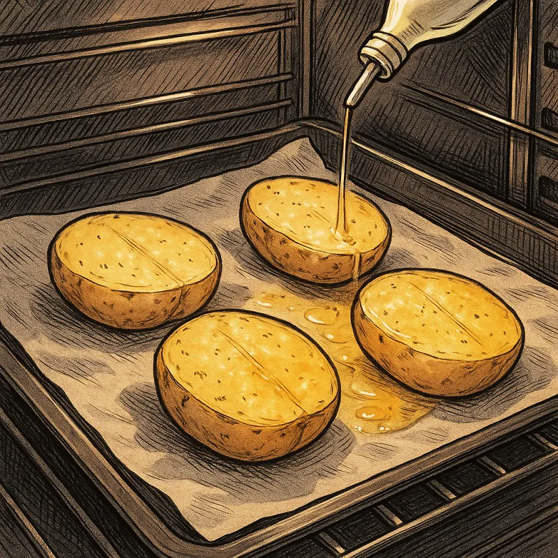 Ofenkartoffeln mit wenig Öl