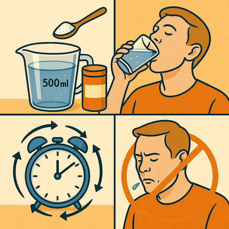 Richtig gurgeln mit Salzwasser