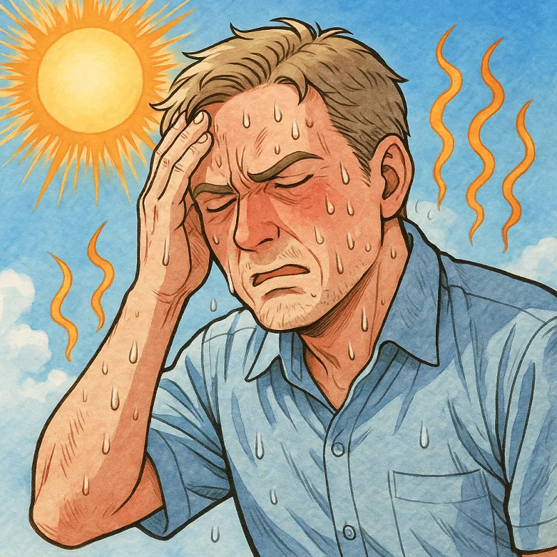 Sonnenstich Symptome: So rettest du dich!
