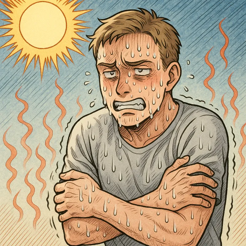 Sonnenstich Symptome Warum kann Schüttelfrost auftreten