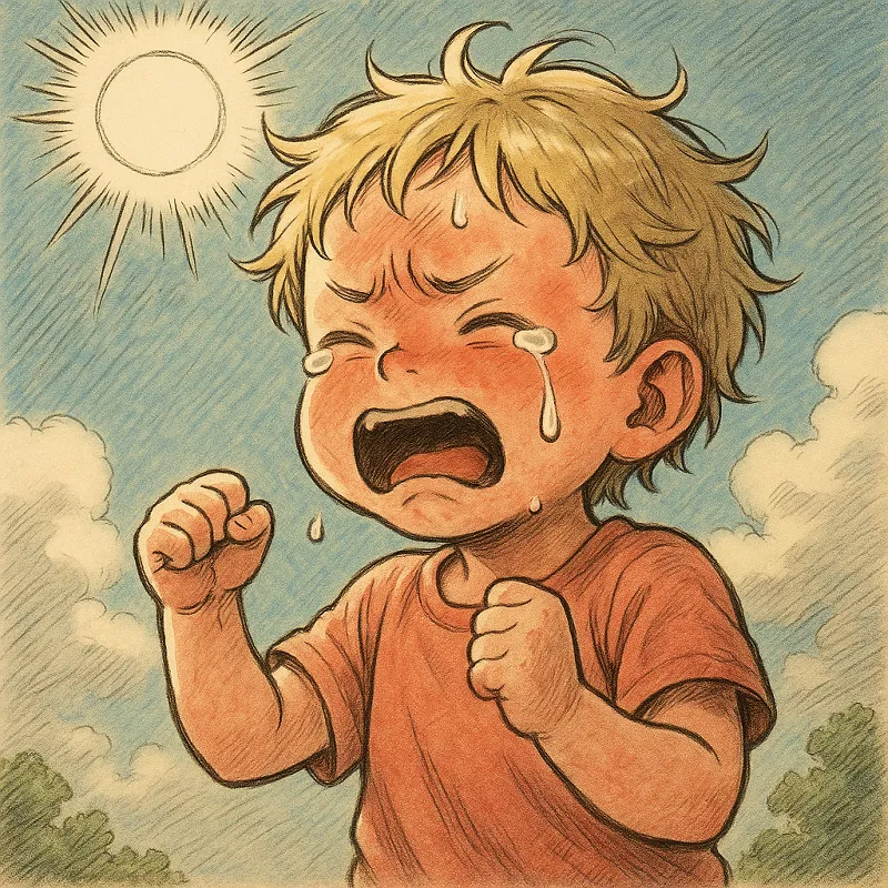 Wie äußert sich ein Sonnenstich bei Kindern